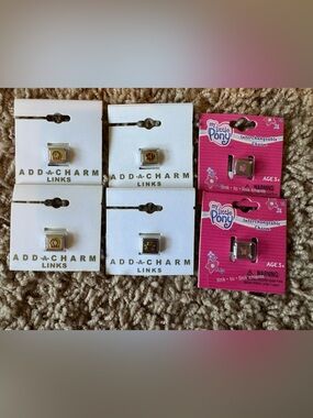 Vintage Italian Add a link charms.  Includes two My little Pony Charms